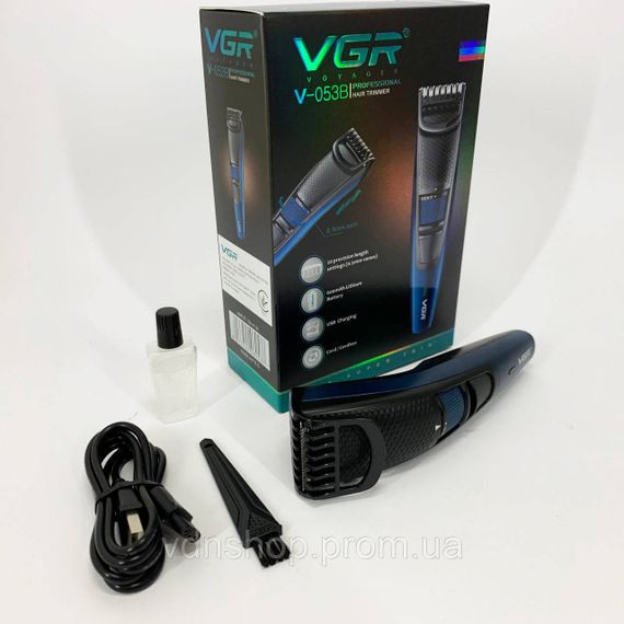 Електрична машинка тример для волосся і бороди VGR-053, Електрична машинка для стрижки побутова XK-60 | Зображення 1