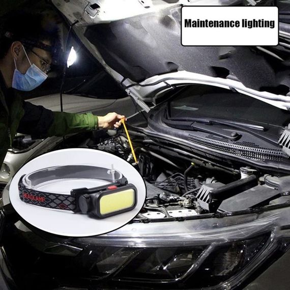 Ліхтар налобний BL-008+COB (white+red), червоне світло, водозахист, LK-745 вбудований акумулятор | Зображення 4