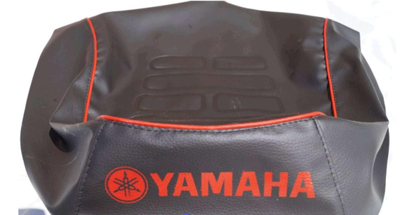 Чохол сидіння  на скутер Yamaha JOG SA 01/04/08/12 (Кожвініл, кант, напис YAMAHA)