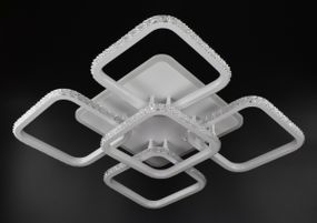 Люстра світлодіодна стельова LED світильник для квартири на стелю лед 26320 Білий 12х55х55 см.