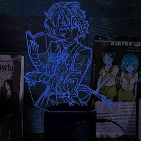 Акриловий світильник-нічник Осаму Дазай 2 синій tty-n002312