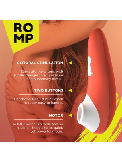 Вакуумний стимулятор клітора ROMP Switch X, помаранчевий Sex Aura | Зображення 7