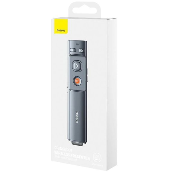 Лазерна указка Baseus Orange Dot Wireless Presenter (Red Laser) (WKCD) Grey | Зображення 5