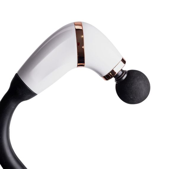 Перкуссионный ручной массажер аккумуляторный 17 Вт зарядка от USB до 3200 об/мин Белый HP-11-11W | Зображення 7