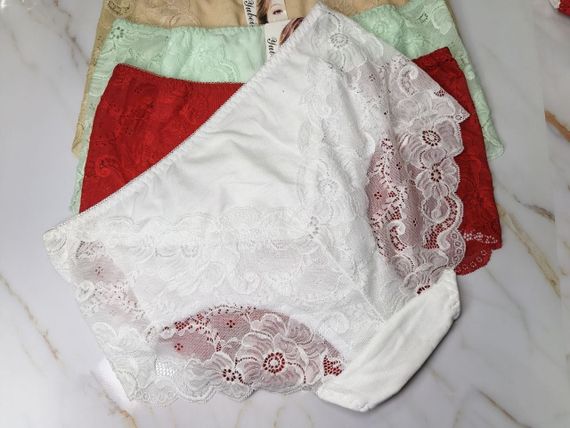Жіночі трусики сліпи 5XL з мереживом - 4 шт | Зображення 3