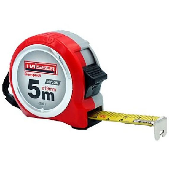 Рулетка измерительная Haisser 22031 94640 5 м 19 мм красная