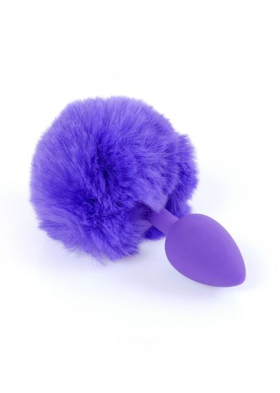 Анальна пробка - Bunny Tail Silicone Purple Plug Purple | Зображення 1