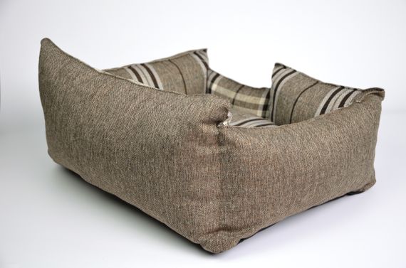 Лежак 304039 Zoobaza - клітинка+однотонний коричневий, 40х50х22 | Зображення 5