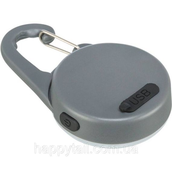 Брелок-фонарик для ошейника Trixie светодиодный водонепроницаемый USB малый Графитовый | Зображення 4