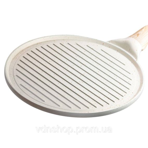Сковорода гриль кругла Ø 26.5 см низька з гранітним покриттям бежева HP39581W | Зображення 3