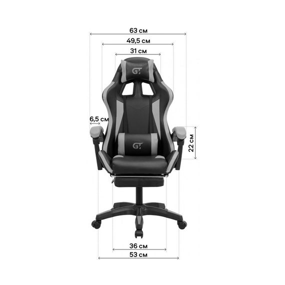Крісло ігрове GT Racer X-2323 Black/Blue | Зображення 6