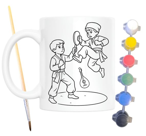 Набор для творчества кружка раскраска Боевой гопак 330 мл белая (КР0123) | Зображення 1