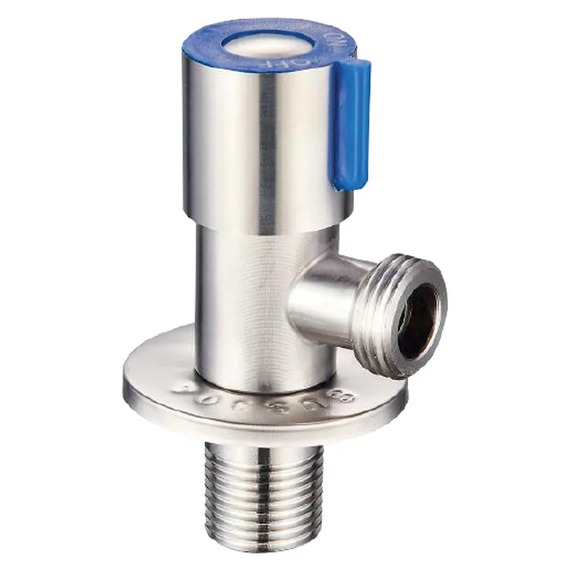 Кран для подкл. сантехприборов Zerix LR70507C (нерж. сталь) синий (LL1497)