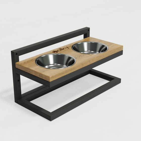 Миски на регульованій підставці для маленьких собак Hollky Flex S (2 × 0.450 л) FS-422523-GRNT | Зображення 2