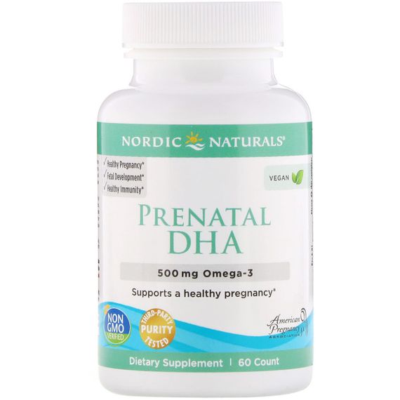 Риб&#039;ячий жир для вагітних, Prenatal DHA, Nordic Naturals, 500 мг, 60 гелевих капсул | Зображення 2
