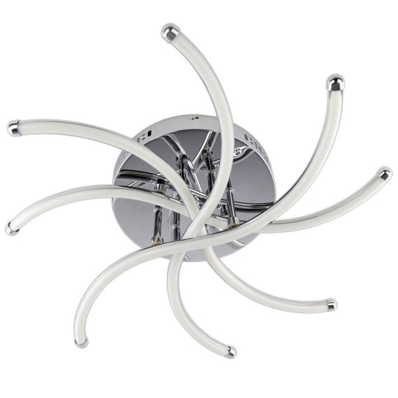 Люстра світлодіодна стельова LED світильник для квартири на стелю лед з пультом 25636 Хром 13х52х52 см. | Зображення 5