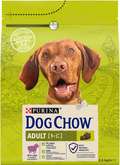 Сухой корм для собак с ягненком Dog Chow Lamb 2.5 кг