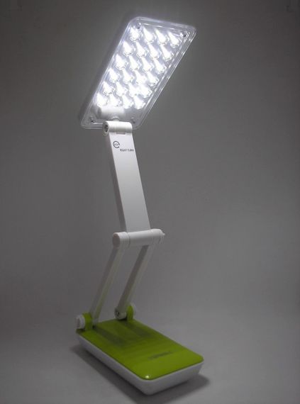 Лампа на акумуляторі світлодіодна LED LED настільна розкладна трансформер заряджання від мережі Topwell 1019