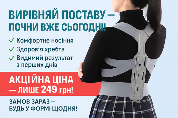 Коректор для спини, регулюючий ортез для спини для покращення постави