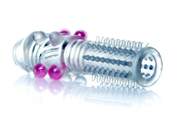 Насадка на член - Penis Sleeve Beaded Clear | Зображення 2