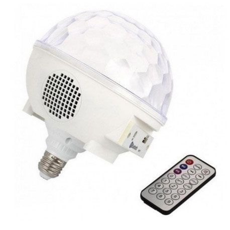 Диско-шар светомузыка диско шар с цоколем Music OQ-313 Ball E27 | Зображення 7