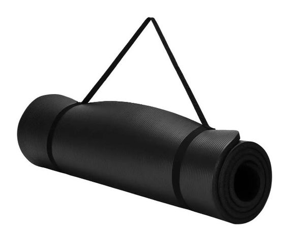 Килимок для йоги та фітнесу Power System PS-4017 NBR Fitness Yoga Mat Plus Black (180х61х1) (PS-4017_Black) | Зображення 6