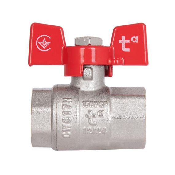 Кран кульовий Thermo Alliance Standart 1/2" ВР для води (метелик) SD602NW15PN40 | Зображення 3