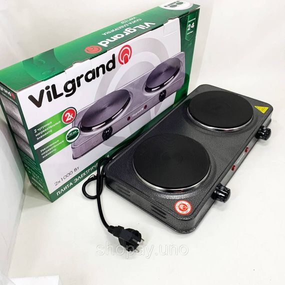 Настольная плита электрическая ViLgrand VHP152F. Цвет: серый | Зображення 4