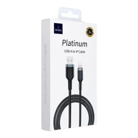 USB кабель Lightning 120cm Wiwu Platinum Series 3A /black/ Wi-C019 A-L