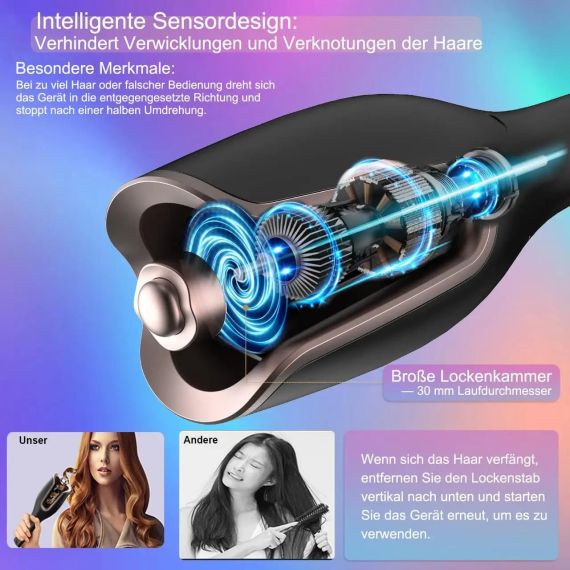 Автоматична плойка BUJIYI для великих кучерів — ідеальні локони без зусиль | Зображення 7