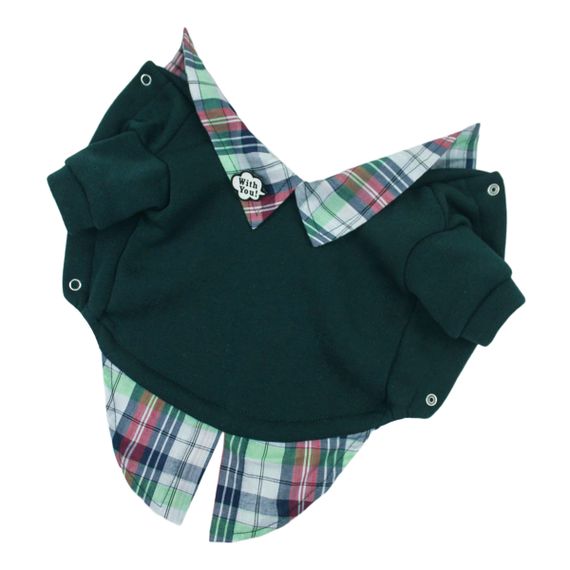 Толстовка з сорочкою смарагд Y-295 | Зображення 4