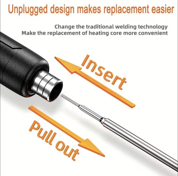 Портативний USB/бездротовий паяльний набір з регульованою температурою. Синій | Зображення 2