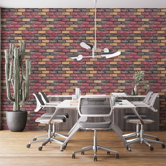 Самоклеючі шпалери 2800х500х1,5мм Червона екатериновлавська цегла (D) SW-00001944 | Зображення 5