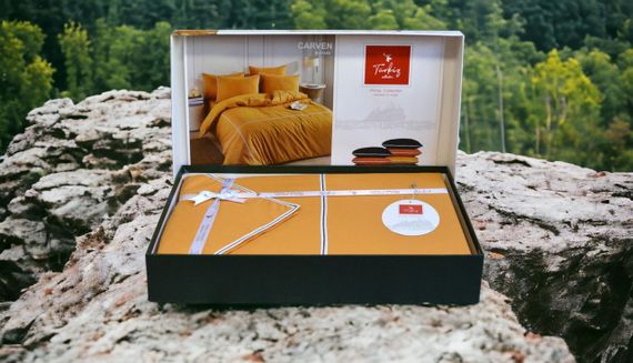 Постельное белье Turkiz Ranforse Prima 200 х 220 см Carven Mustard | Зображення 2