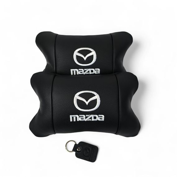 Декоративні подушки з логотипом Mazda, Подушки з логотипом від виробника під голову в машину WF-76 | Зображення 4