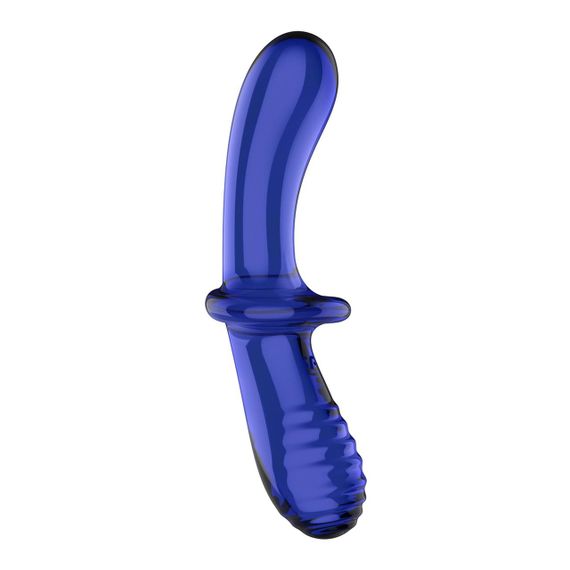 Двосторонній скляний дилдо Satisfyer Double Crystal Light blue, боросилікатне скло, унісекс Sex Aura | Зображення 3