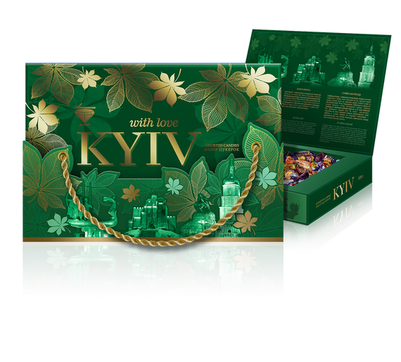 Набір цукерок Київ АМЕТИСТ ПЛЮС художня коробка (213666)