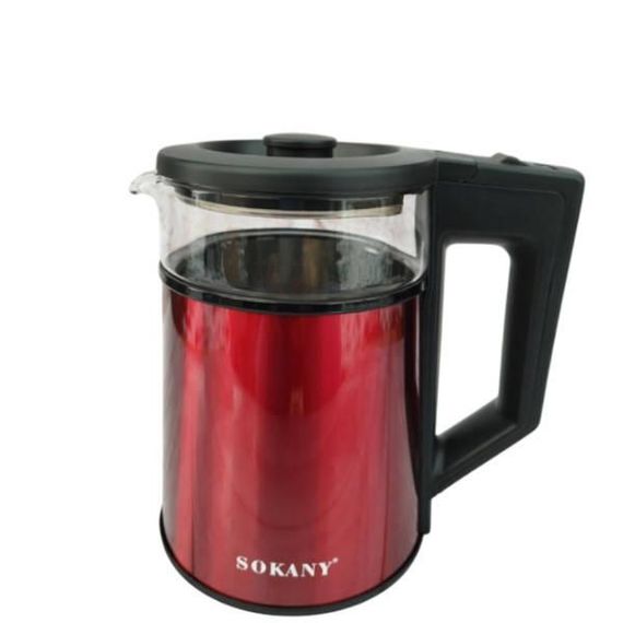 Электрочайник с дисковым нагревательным элементом 1,7л Sokany SK-SH-1076 Красный