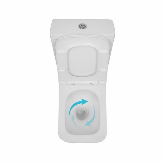 Унитаз напольный Qtap Crow Eco Ultra Quiet безободковый с седалием Soft-close QTCRO27W51030 | Зображення 5