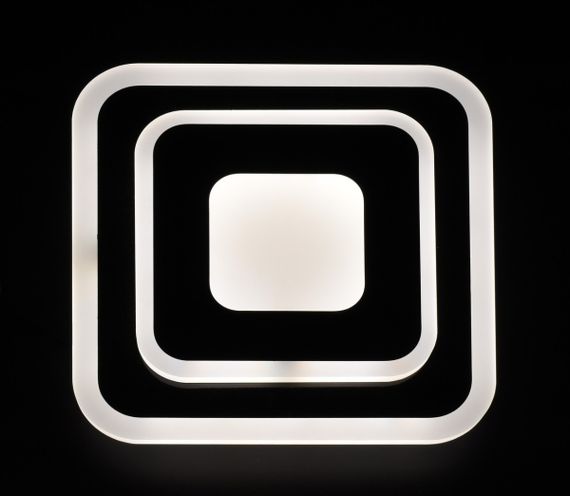 Сучасний квадратний світильник стельовий LED для кімнати кухні ванної 26135 Чорний 4х30х30 см. | Зображення 2