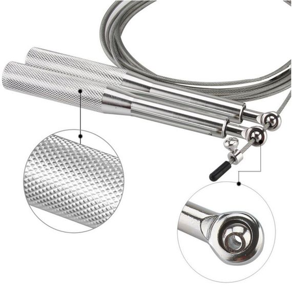 Скакалка cкоростная для кроссфита "Blow" NE-BL-4790 черная 3 м | Зображення 1