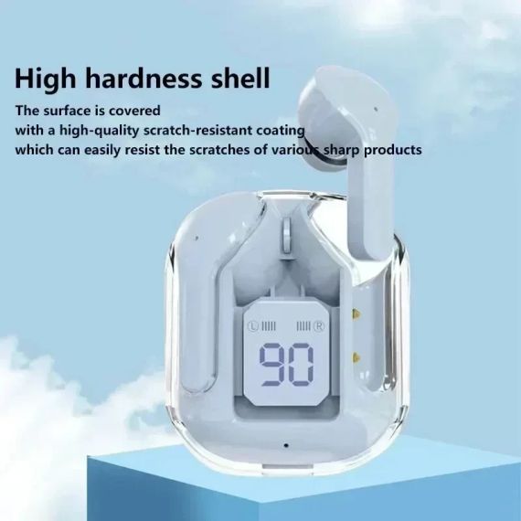 T2 TWS Бездротові Bluetooth-навушники з цифровим дисплеєм і Hi-Fi звуком. Білі | Зображення 3