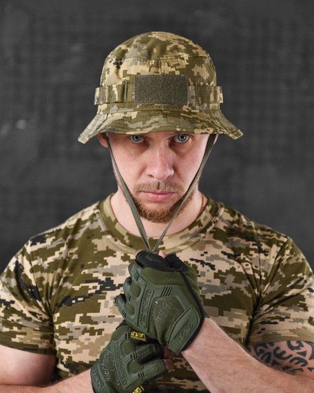 Панама мужская тактическая маскировочная камуфляжная  с молями  пиксель ВТ0992 | Зображення 1
