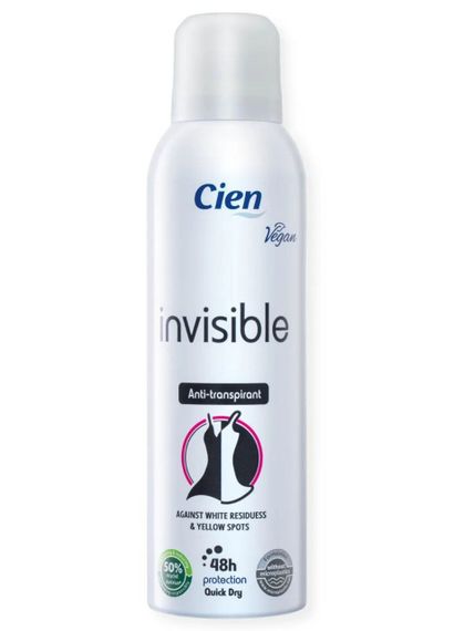 Дезодорант жіночий Cien Invisible 200мл