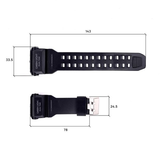 Ремінець для годинника Skmei 1520BK Black | Зображення 2