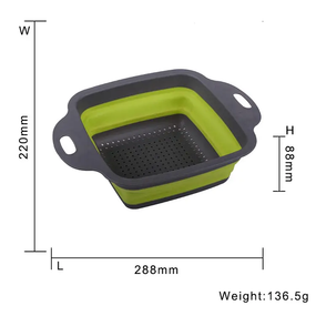 Друшляк силіконовий складаний великий + маленький Collapsible filter baskets JM-612