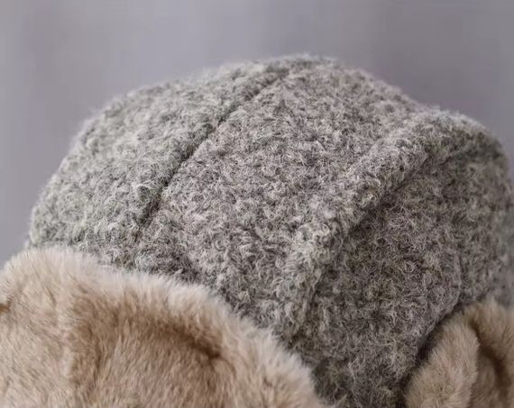 Шапка-вушанка бомбер на хутрі  р56-58 Темно-Сірий  (610) | Зображення 4