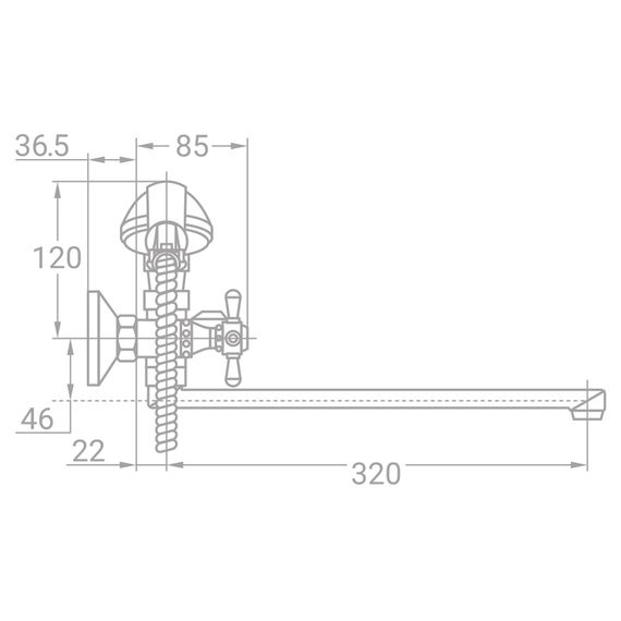 Змішувач для ванни TAU VN-2C260C (9885210) | Зображення 2
