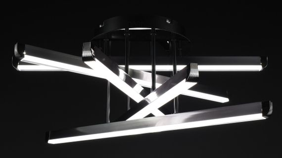 Люстра світлодіодна стельова LED світильник для квартири на стелю лед 27932 Чорний 26х64х64 см. | Зображення 1