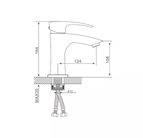 Змішувач для умивальника Gappo G1007-91 | Зображення 3